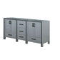 Lexora Ziva 72" Dark Grey Vanity Cabinet Only LZV352272SB00000