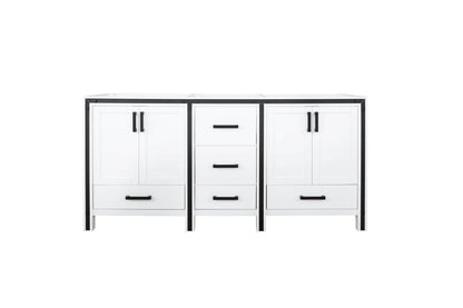 Lexora Ziva 72" White Vanity Cabinet Only LZV352272SA00000