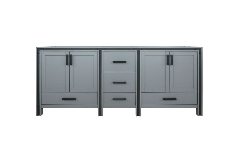 Lexora Ziva 80" Dark Grey Vanity Cabinet Only LZV352280SB00000