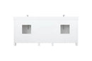 Lexora Ziva 80" White Double Vanity, Cultured Marble Top, White Square Sink and no Mirror LZV352280SAJS000