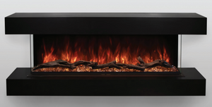 Modern Flames Landscape Pro 44'' Electric Fireplace Wall Mount Mantel | Dark Espresso - RWC-44LPM-ESP