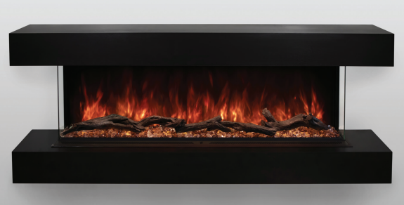 Modern Flames Landscape Pro 44'' Electric Fireplace Wall Mount Mantel | Dark Espresso - RWC-44LPM-ESP