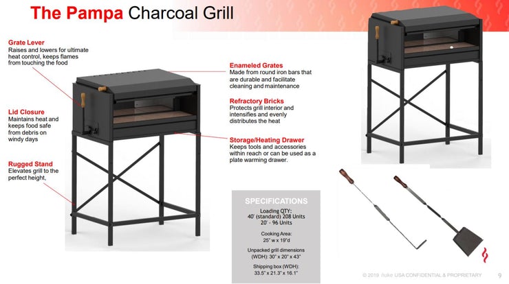 Nuke Pampa 30-Inch Argentinian-Style Gaucho Grill - PAMPA02