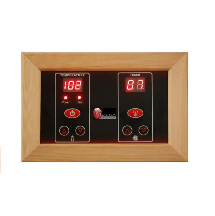 Premium Dynamic Infrared Maxxus 2 - Person Indoor FAR Infrared Sauna in Hemlock Bluetooth Compatible - MX-K206-01