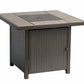 Premium Outdoor Propane Patio Heater Gas Fire Pit Blue Table Glass - Morealis