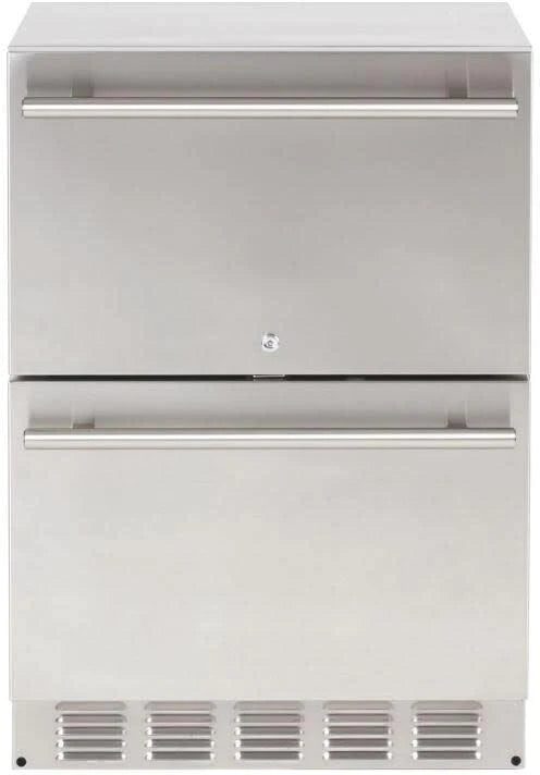 Sapphire 24 Inch Built-In Outdoor Double Drawer Refrigerator with 4.6 Cu. Ft. Capacity - SRD24-OD