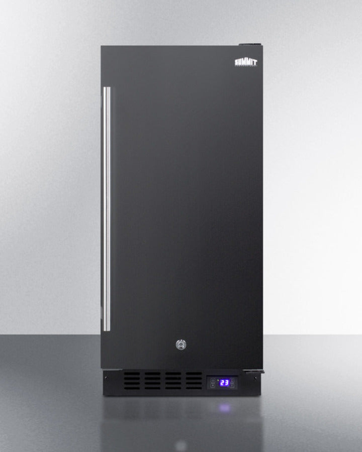 Summit 15" Frost-Free Built-In All-Freezer in Black Finish