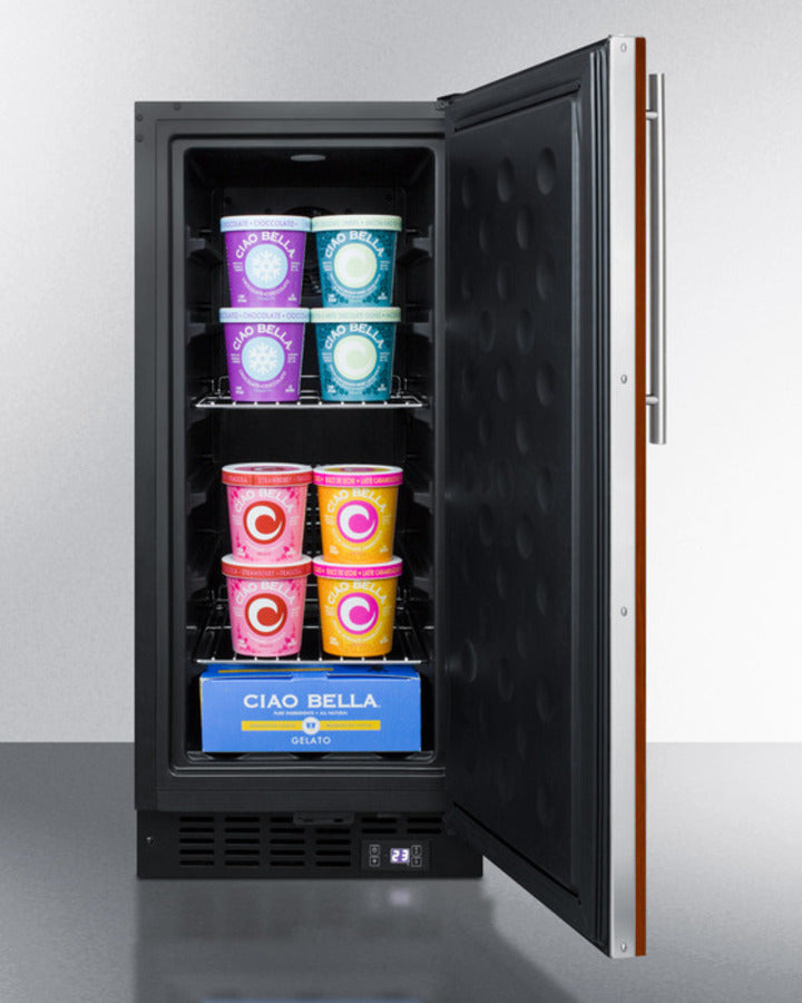 Summit 15" Frost-Free Built-In All-Freezer with Integrated Door Frame