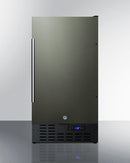 Summit 18" Frost-Free Built-In All-Freezer with Black Stainless Steel Door ADA Compliant 
