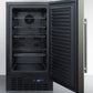Summit 18" Frost-Free Built-In All-Freezer with Black Stainless Steel Door ADA Compliant 