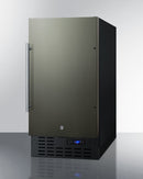 Summit 18" Frost-Free Built-In All-Freezer with Black Stainless Steel Door ADA Compliant 