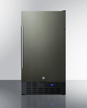 Summit 18" Frost-Free Built-In All-Freezer with Black Stainless Steel Door