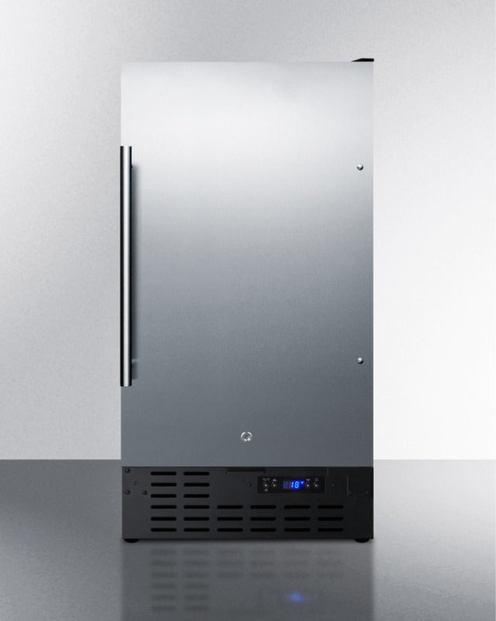Summit 18" Frost-Free Built-In All-Freezer with Stainless Steel Door