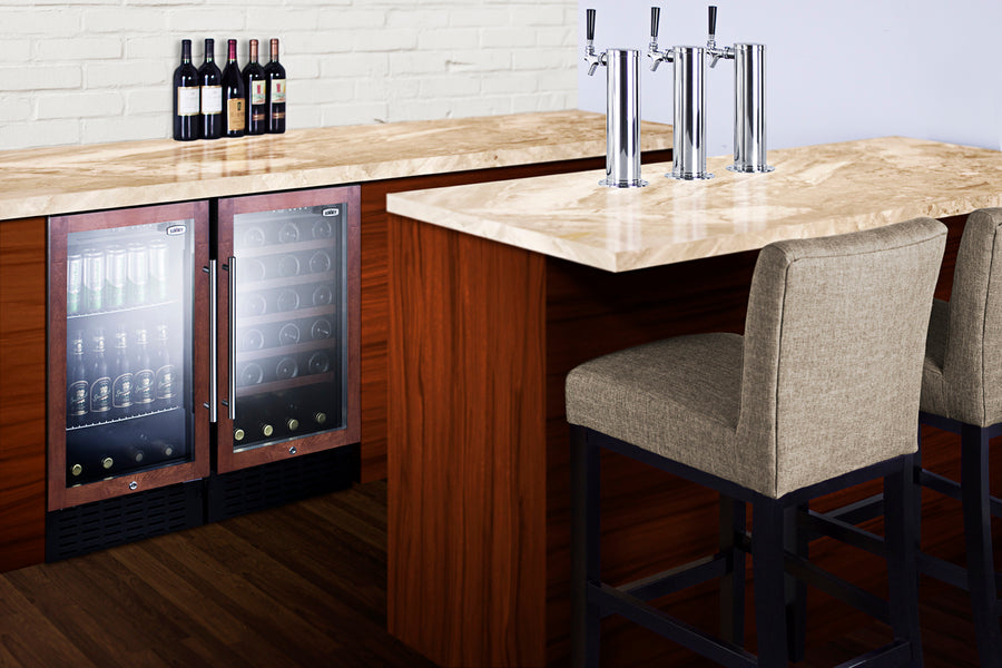 Summit 18" Wide Built-In Beverage Center (Panel Not Included)
