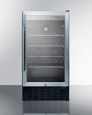 Summit 18" Wide Built-In Beverage Center with Black Cabinet