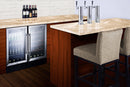 Summit 18" Wide Built-In Beverage Center with Black Cabinet
