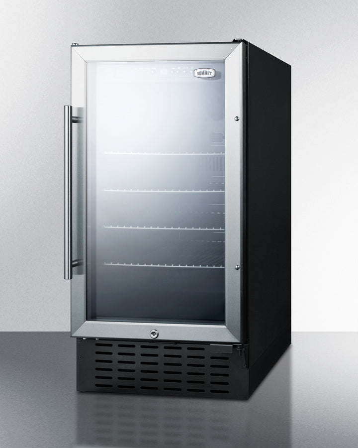 Summit 18" Wide Built-In Beverage Center with Black Cabinet