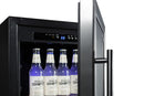 Summit 18" Wide Built-In Beverage Center with Black Cabinet