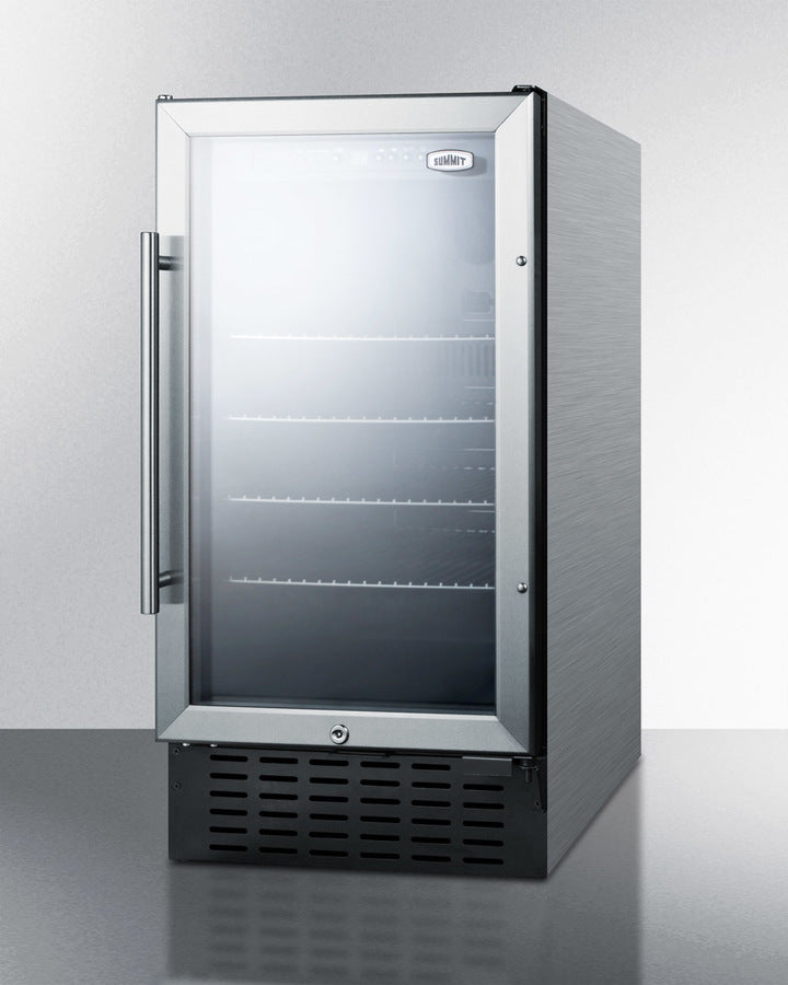 Summit 18" Wide Built-In Beverage Center with Stainless Steel Cabinet ADA Compliant