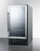 Summit 18" Wide Built-In Beverage Center with Stainless Steel Cabinet ADA Compliant