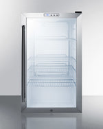 Summit 19" Wide Glass Door Beverage Center with Black Cabinet
