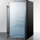 Summit 19" Wide Glass Door Beverage Center with Black Cabinet