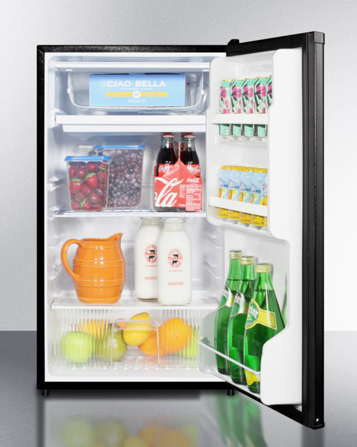 Summit 19" Wide Refrigerator-Freezer With Auto Defrost And Black Exterior ADA Compliant