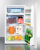 Summit 19" Wide Refrigerator-Freezer With Auto Defrost And White Exterior ADA Compliant 