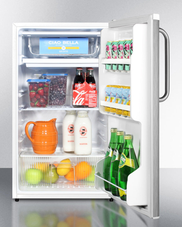 Summit 19" Wide Refrigerator-Freezer With Towel Bar Handle ADA Compliant