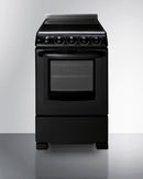 Summit 20" Wide Electric Smooth-Top Range in Black