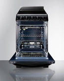 Summit 20" Wide Electric Smooth-Top Range in Black