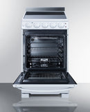 Summit 20" Wide Electric Smooth-Top Range in White