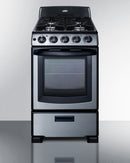 Summit 20" Wide Gas Range in Stainless Steel with Electronic Ignition