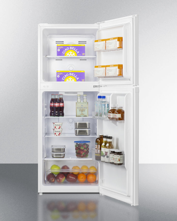 Summit 22" Wide Frost-Free Refrigerator-Freezer in White Full