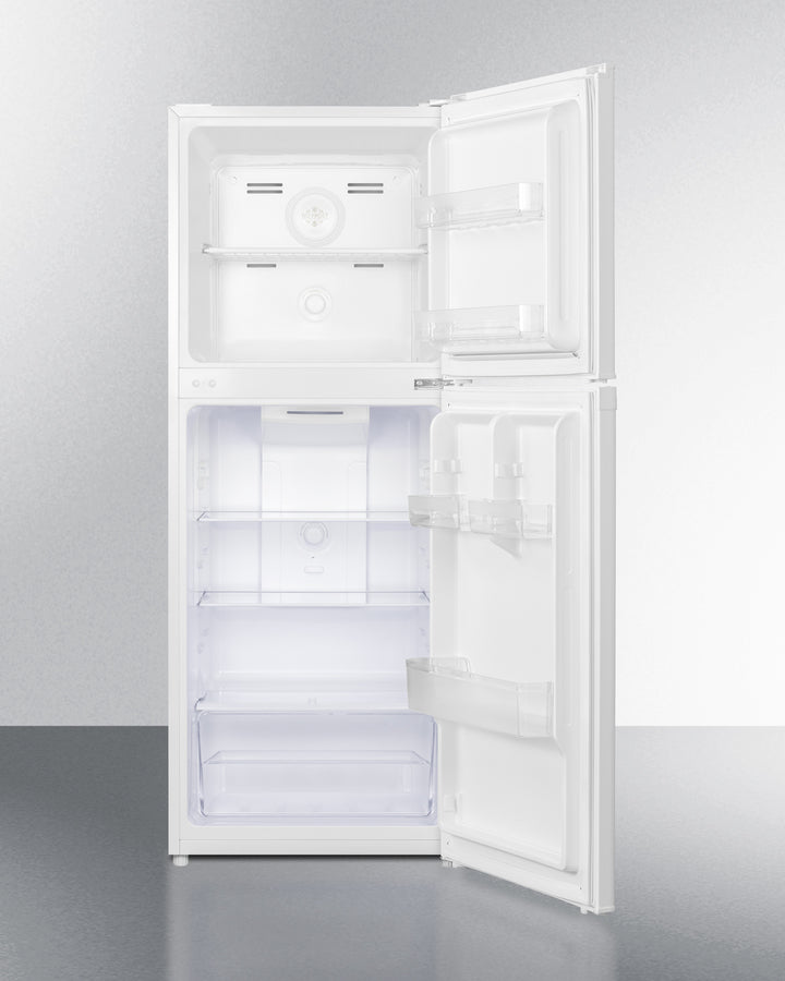 Summit 22" Wide Frost-Free Refrigerator-Freezer in White Open
