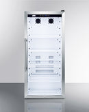 Summit 22" Wide Glass Door Beverage Center with Stainless Steel Cabinet