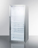 Summit 22" Wide Glass Door Beverage Center with Stainless Steel Cabinet