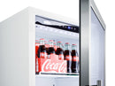 Summit 22" Wide Glass Door Beverage Center with White Cabinet