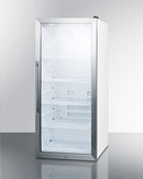 Summit 22" Wide Glass Door Beverage Center with White Cabinet