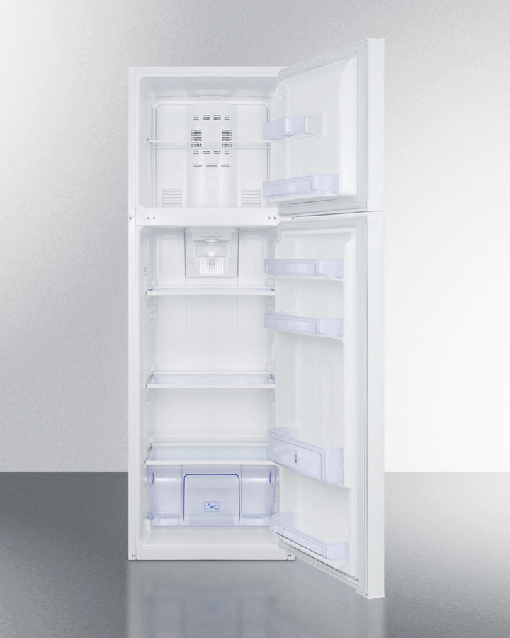 Summit 22" Wide Top Mount Refrigerator-Freezer in White Open