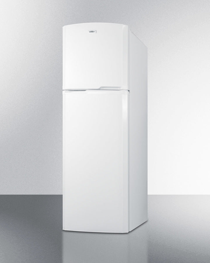 Summit 22" Wide Top Mount Refrigerator-Freezer in White Angle