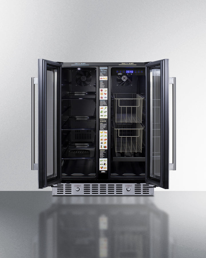 Summit 24" Built-In Dual-Zone Produce Refrigerator ADA Compliant