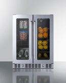 Summit 24" Built-In Dual-Zone Produce Refrigerator ADA Compliant