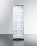 Summit 24" Wide 12.6 Cu.Ft. Beverage Center with Stainless Steel Cabinet and Left Hand Door