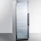 Summit 24" Wide 12.6 Cu.Ft. Beverage Center with Stainless Steel Cabinet and Left Hand Door