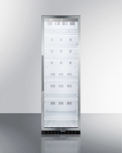 Summit 24" Wide 12.6 Cu.Ft. Beverage Center with Stainless Steel Cabinet