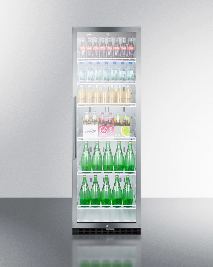 Summit 24" Wide 12.6 Cu.Ft. Beverage Center with Stainless Steel Cabinet