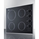 Summit 24" Wide 230V 4-Burner Radiant Cooktop