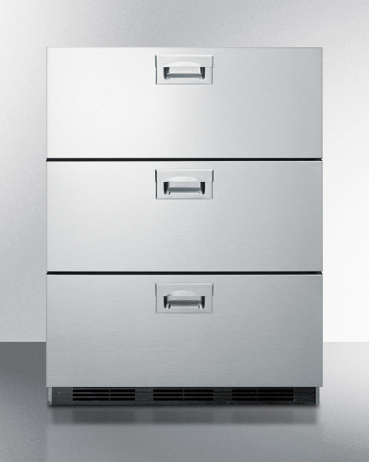 Summit 24" Wide 3-Drawer All-Refrigerator ADA Compliant
