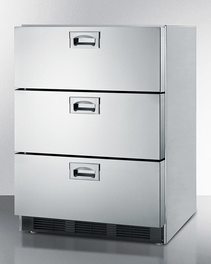 Summit 24" Wide 3-Drawer All-Refrigerator ADA Compliant